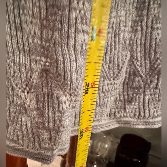 Belldini Light Gray Long Sleeve Knit Open Front Cardigan Sweater - Picture 8 of 11